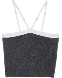 Prada - Verstelbare Ribgebreide Top - Lyst