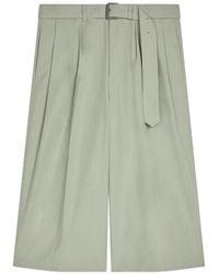 Dries Van Noten - Belted Cotton Poplin Shorts - Lyst