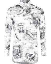 Thom Browne - Camicia con stampa nautica - Lyst