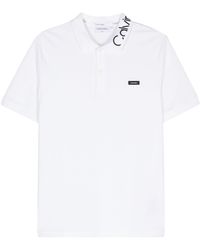 Calvin Klein - Pikee-Poloshirt mit Logo-Stickerei - Lyst