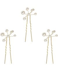 Jennifer Behr - Three-Pack Primavera Pearl-Detail Hairpins - Lyst