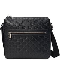 Gucci Kuriertasche mit Monogrammmuster - Schwarz