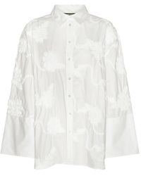 ROTATE BIRGER CHRISTENSEN - Floral-Embroidered Shirt - Lyst
