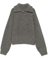 Samsøe & Samsøe - Pull Samandy À Col Zippé Et Effet Moucheté - Lyst