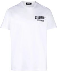DSquared² - T-Shirt En Coton À Logo Imprimé - Lyst