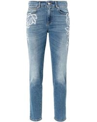 ERMANNO FIRENZE - Floral-embroidery Skinny Jeans - Lyst