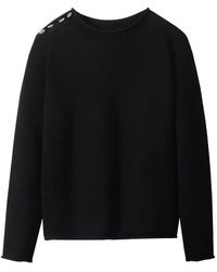 Protémoa - Buttoned-Shoulder Sweater - Lyst