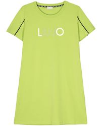 Liu Jo - Vestido estilo camiseta con apliques de strass - Lyst