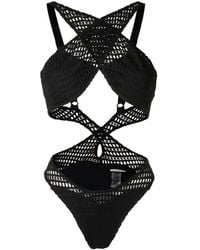 Amir Slama - Open-Knit Crossover-Straps One-Piece - Lyst