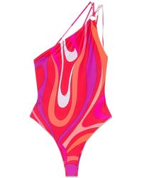 Emilio Pucci - Badeanzug Mit Marmo-Print - Lyst