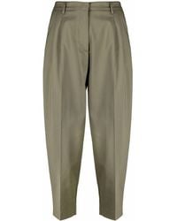 Blanca Vita - Pressed-Crease Cropped Trousers - Lyst