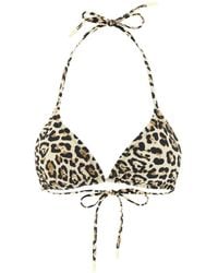 Goldbergh - Elixer Leopard-Print Triangle Bikini Top - Lyst