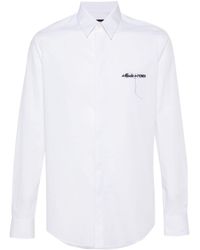 Fendi - Katoenen Overhemd Met Geborduurde Tekst - Lyst