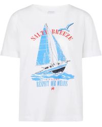 Marc Cain - Graphic-Print Rolled-Cuff T-Shirt - Lyst
