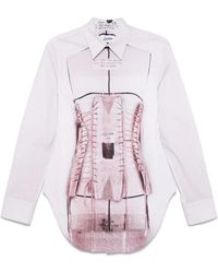 Jean Paul Gaultier - Camicia Con Effetto Trompe L'Oeil - Lyst