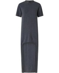 Pinko - Asymmetric-Hem Knitted Mini Dress - Lyst