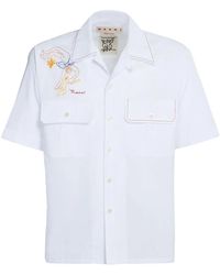 Marni - Embroidered-Logo Short-Sleeve Shirt - Lyst