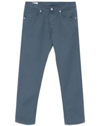 Incotex - Logo-Patch Tapered Trousers - Lyst