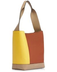 Marni - And Taupe Leather Pod 2.0 Bag - Lyst