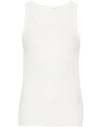 Victoria Beckham - Striped Fine-Knit Tank Top - Lyst
