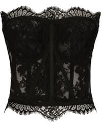Dolce & Gabbana - Lace Bustier Top - Lyst