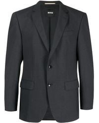 BOSS - Single-Breasted Stretch-Wool Blazer - Lyst