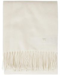 Weekend by Maxmara - Logo-Embroidered Fringed-Hem Scarf - Lyst