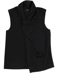 Theory - Top Sin Mangas Con Detalle Retorcido - Lyst