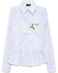 Egonlab - Camisa A Rayas De Algodón - Lyst