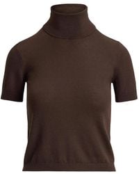 Ralph Lauren - Short-Sleeve Cashmere Sweater - Lyst