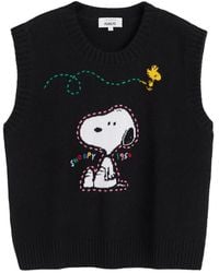 Chinti & Parker - Snoopy Intarsia-Knit Sweater Vest - Lyst