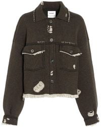 Barrie - Denim Fringed Jacket - Lyst