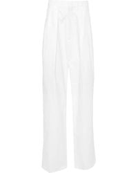 Moschino - Pleated Wide-leg Trousers - Lyst