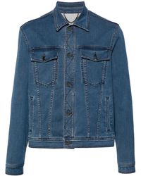Canali - Classic-Collar Denim Jacket - Lyst