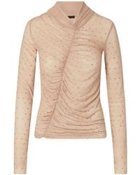 Liu Jo - Full Rhinestone Tulle T-Shirt - Lyst
