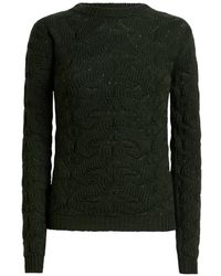 Etro - Trui Van Wolblend Met Paisley Details - Lyst