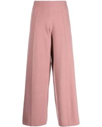 Pringle of Scotland - Seam-Detail Wide-Leg Trousers - Lyst