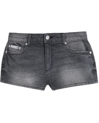 Juicy Couture - Rhinestone-Logo Denim Shorts - Lyst