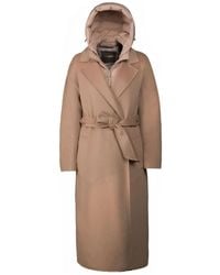 Moorer - Kapuzenmantel Mit Gürtel - Lyst