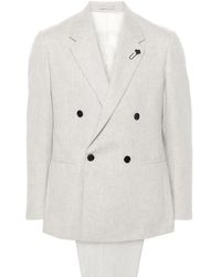 Lardini - Anzug Mit Logo-Brosche - Lyst