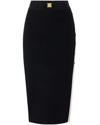 Elisabetta Franchi - Knitted Midi Skirt - Lyst