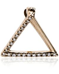 Shihara - 18Kt Diamond Triangle Earring - Lyst