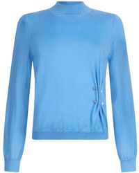 Liu Jo - Gathered Bead-Embellished Sweater - Lyst