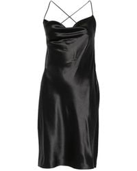 Saint Laurent - Cowl-Neck Backless Mini Dress - Lyst