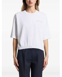 Peserico - Cotton Pocket Knitted T-Shirt - Lyst