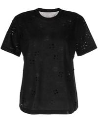 JNBY - Cut-out Cotton-blend T-shirt - Lyst