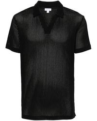 Sunspel - Linear Mesh Design Polo Shirt - Lyst