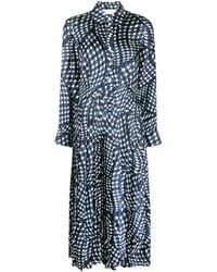 Tory Burch - Robe-chemise en soie à imprimé graphique - Lyst