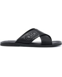 Ferragamo - Ferragamo Crossover Strap Sandals - Lyst
