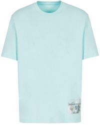 Armani Exchange - T-shirt en coton à patch logo - Lyst